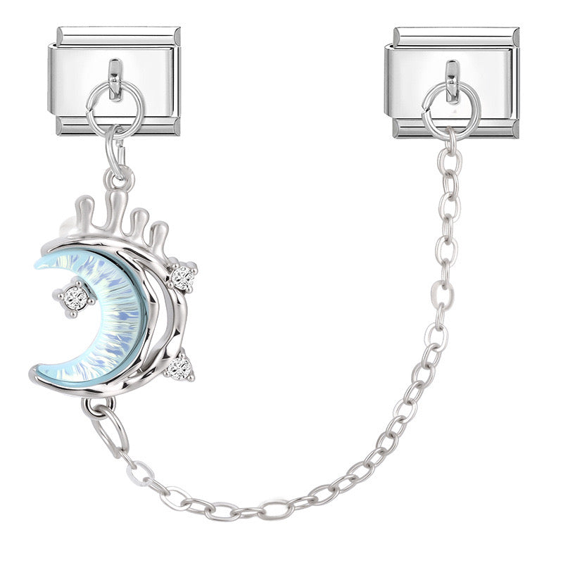 Prívesok Polmesiac s korunkou a retiazkou