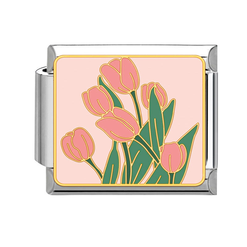 Prívesok Ružové tulipány buket