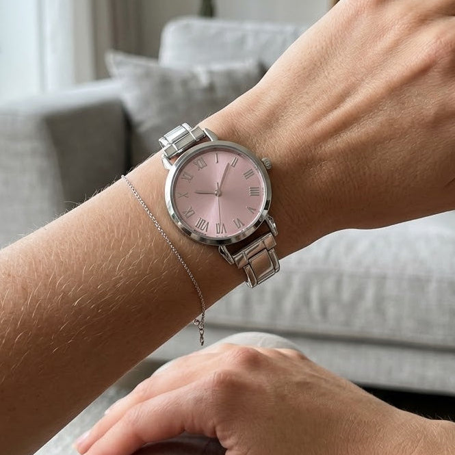 Strieborné Vintage 'Charming Pink'