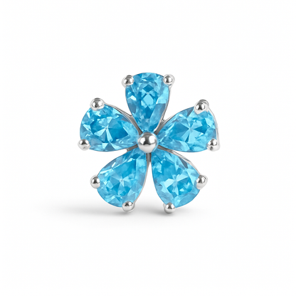 Titánový 'Azure Bloom' Labret