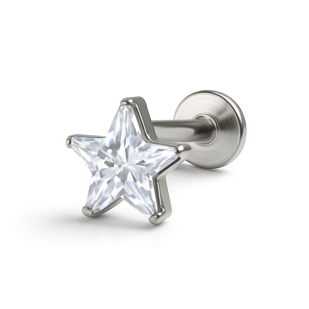 Titánový Labret 'Crystal Star'