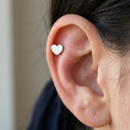 Strieborný Srdcový Labret 'Pure Love'