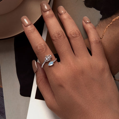 Strieborný prsteň Šťastie