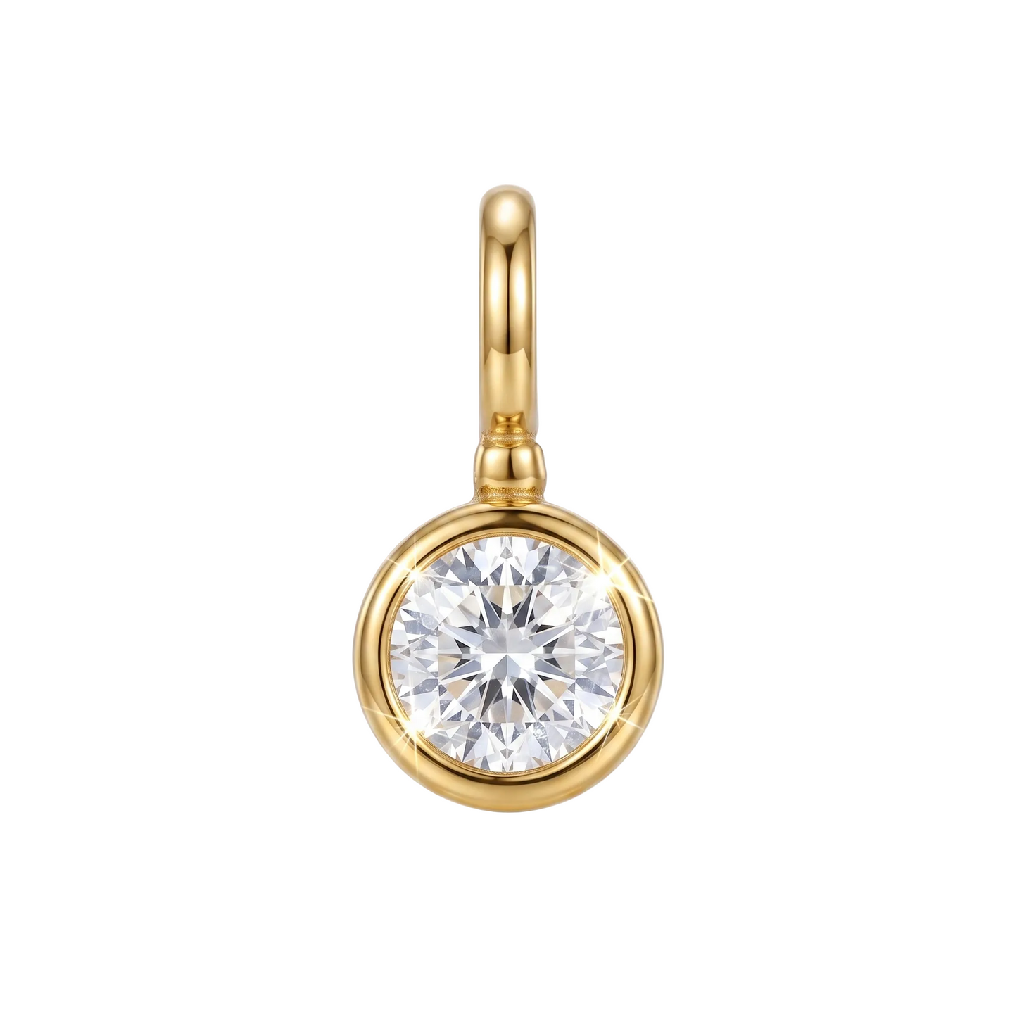 Prívesok Zlatý okrúhly zirkón