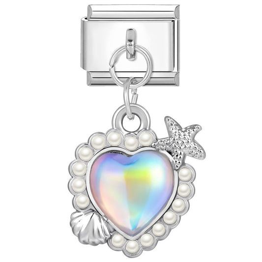 Prívesok Srdce s morskými motívmi