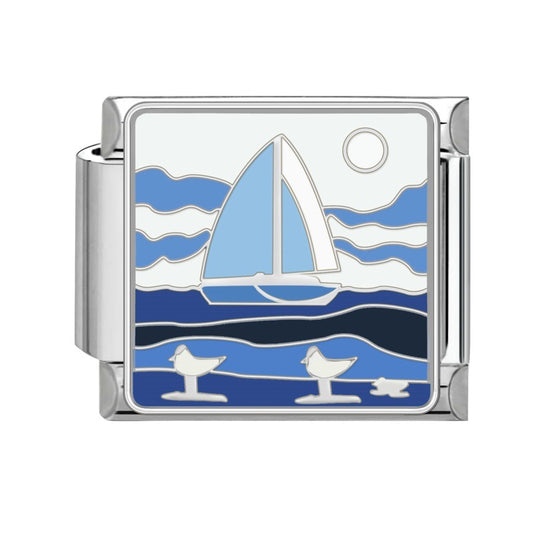 Prívesok Plachetnica na vlnách