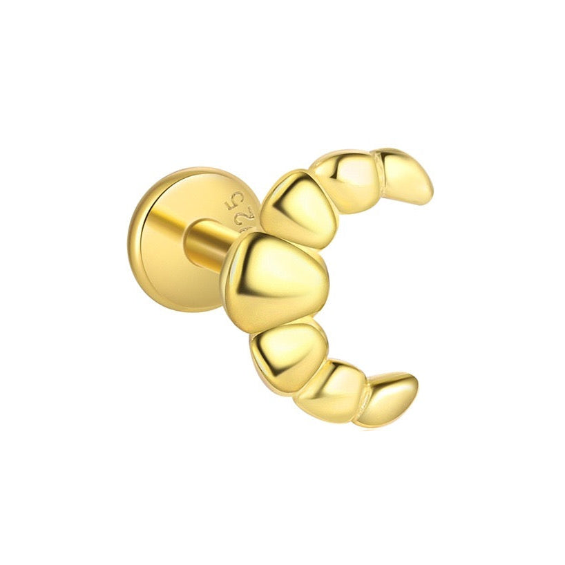 Piercing Náušnica Špirála S925 Gold