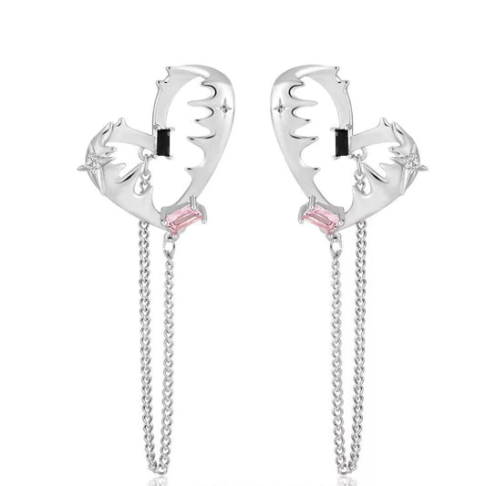 Punkové srdce s retiazkami