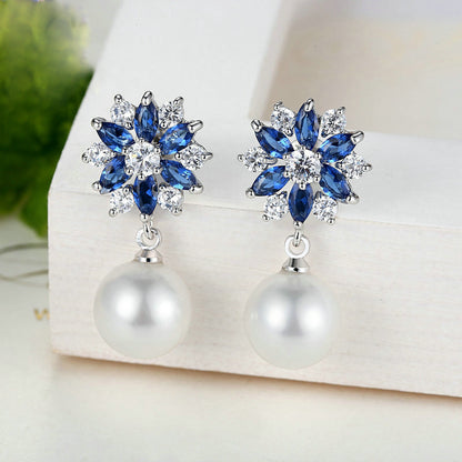 Perlové náušnice Kráľovský kvet