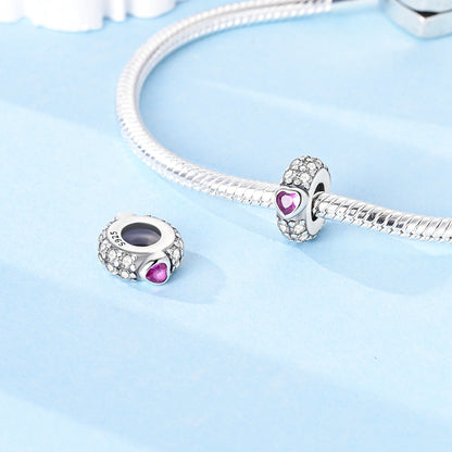 Trblietavý prívesok s ružovým srdcom