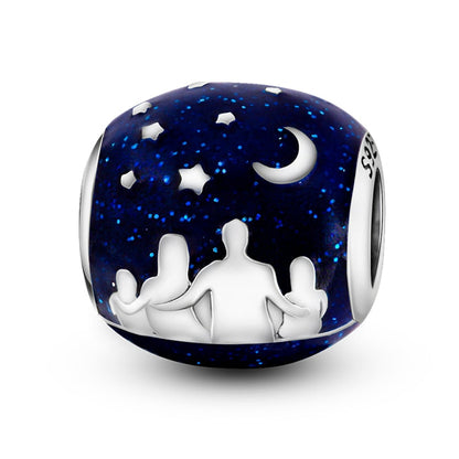 Rodina pod nočnou oblohou