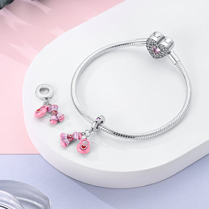 Ružové činky a kettlebell