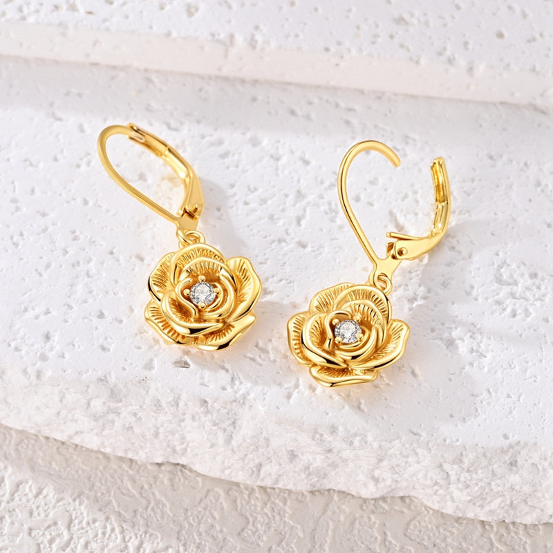 Náušnice „Zlatistá ruža“