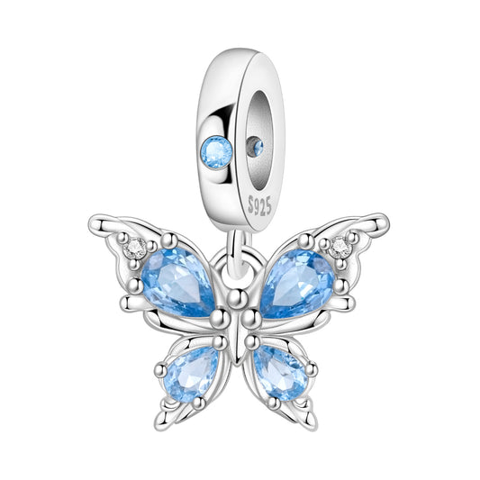 Prívesok Motýľ s Modrými Krištáľmi