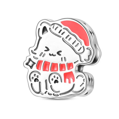 Vianočná mačička s čiapkou