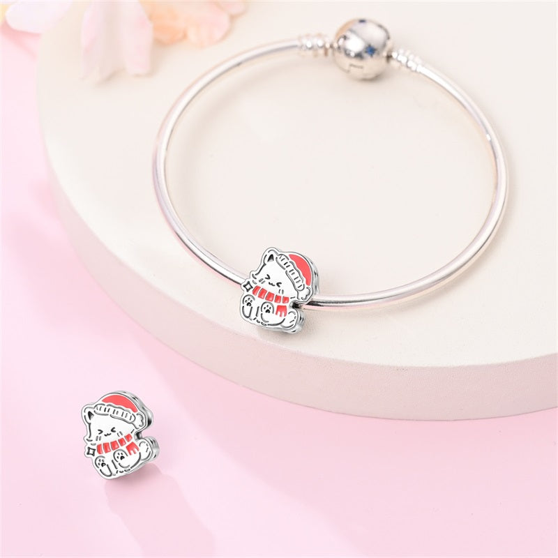 Vianočná mačička s čiapkou