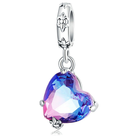 korálka Ružovo-modré srdce