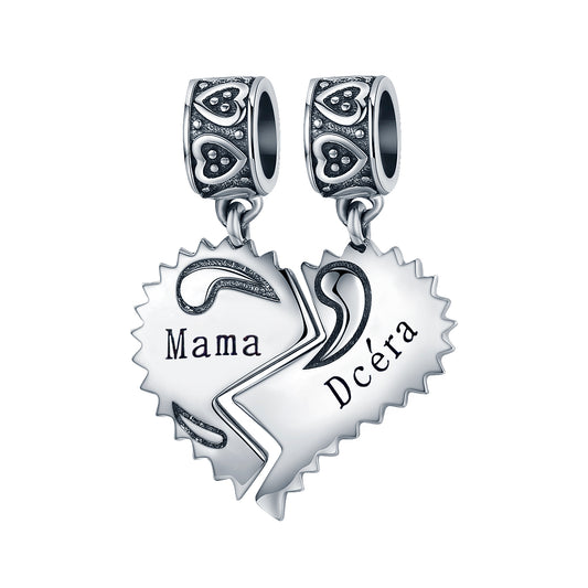 Prívesok „Mama & Dcéra“ – dve polovice jedného srdca