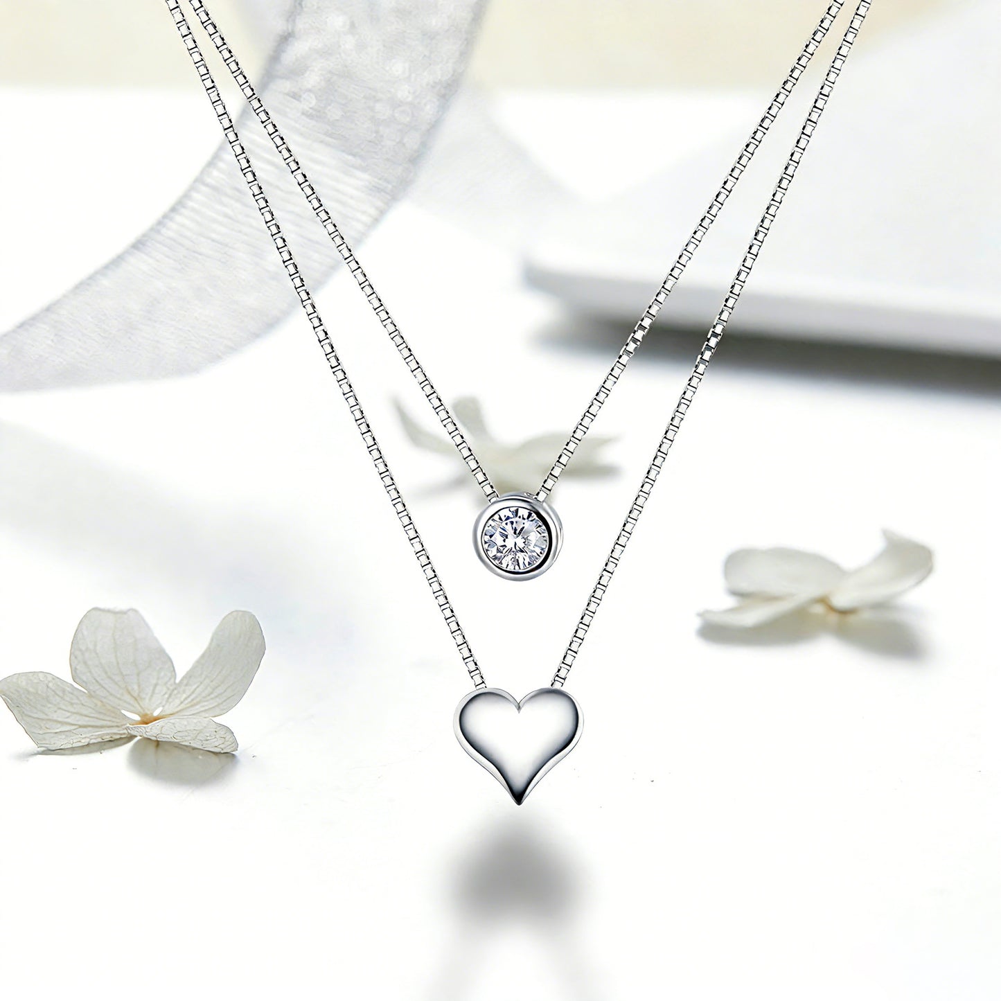 Náhrdelník Biela elegancia