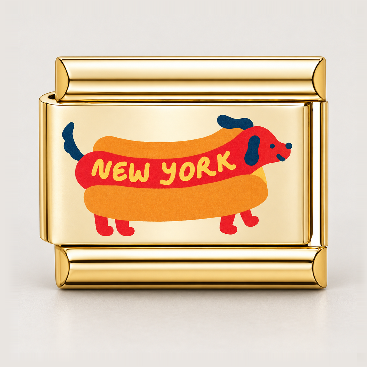Prívesok New York jazvečík – zlatistý