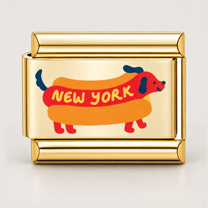 Prívesok New York jazvečík – zlatistý