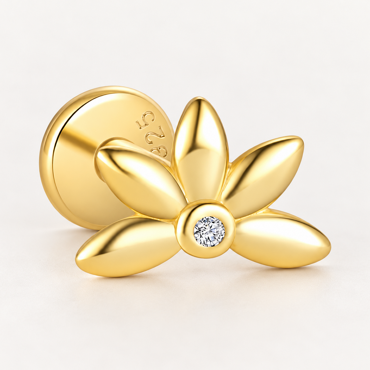 Piercing Náušnica Perla Kvet Ag 925