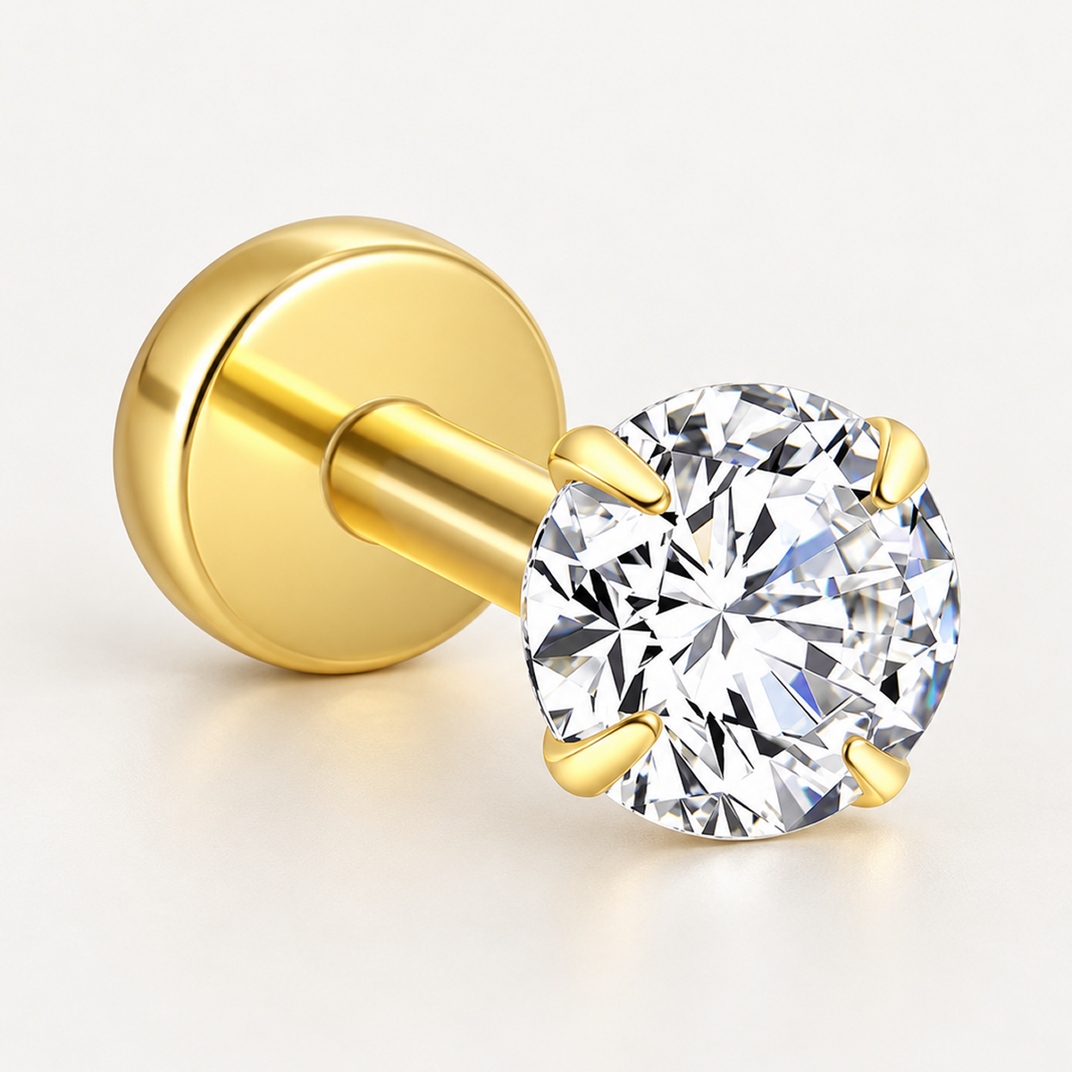 Piercing Náušnica Zirconia Round Ag 925
