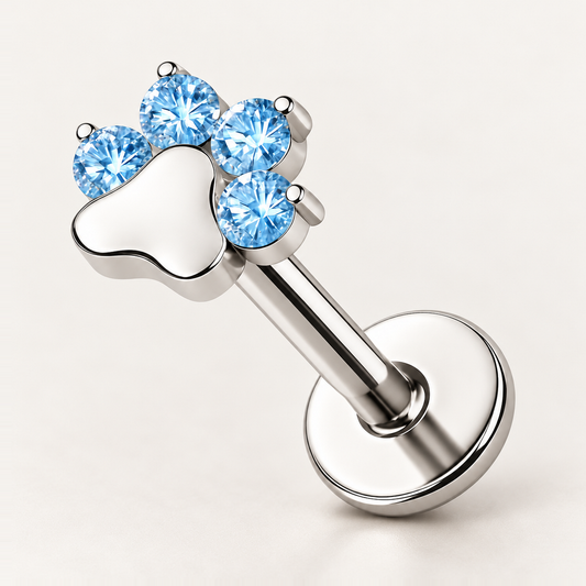 Titánový Labret 'Azure Paw'