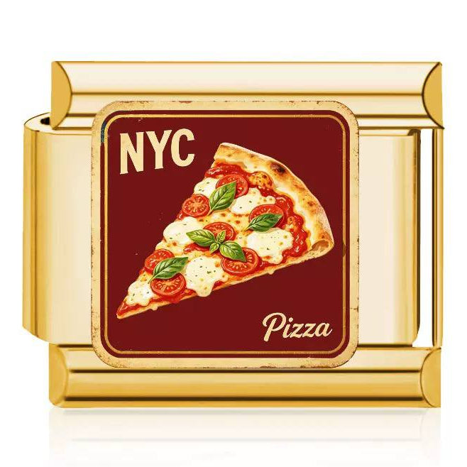 Prívesok New York pizza – Zlatá