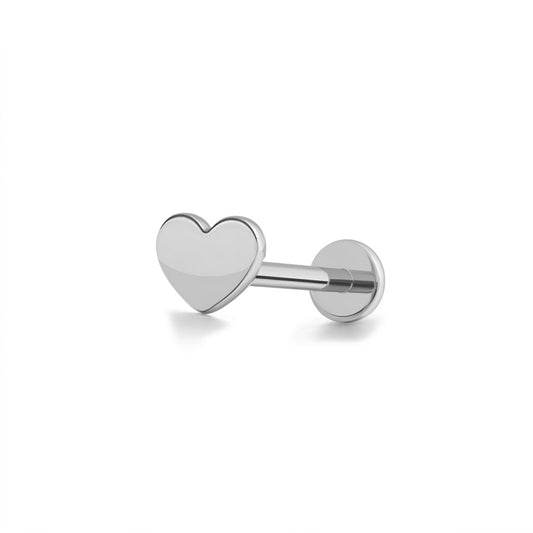 Strieborný Srdcový Labret 'Pure Love'