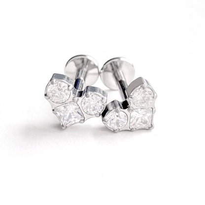 Strieborná labreta 'Crystal Heart Triplet'