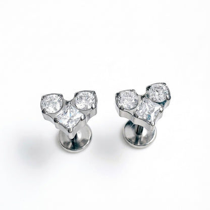 Strieborná labreta 'Crystal Heart Triplet'