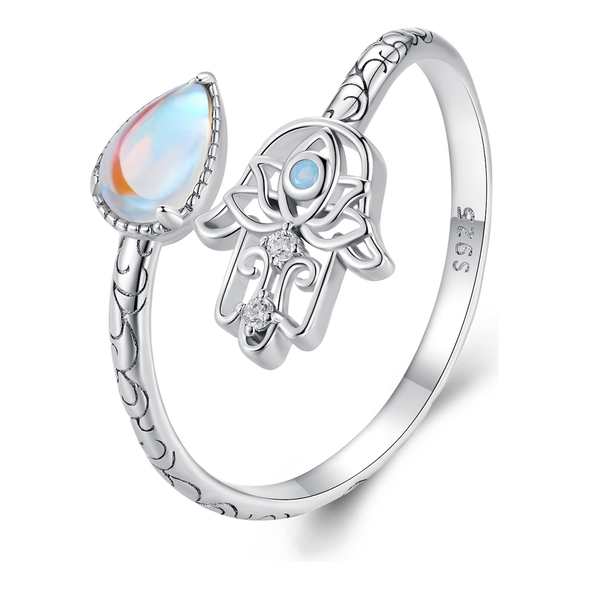 Strieborný prsteň Šťastie